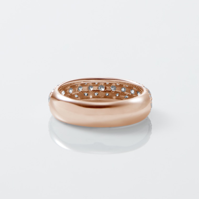 リング(指輪)★サイズ22号★K18ピンクゴールド&Pt900/レイヤータイプ・デザインリング