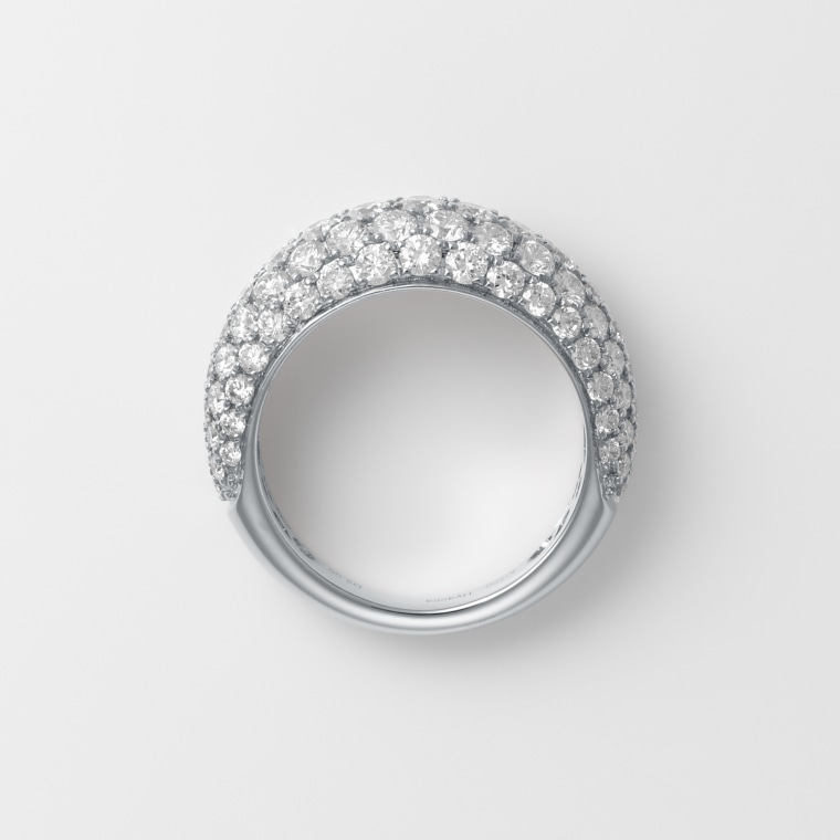 指輪 チェーンリング ダイヤモンド pt950 プラチナ 花 ピンキーリング