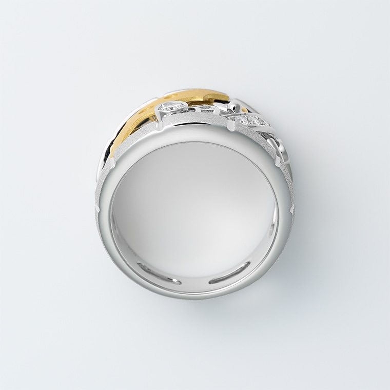 (X09)ダイヤモンドリング 指輪 プラチナ仕上 アクセサリー サイズ12号