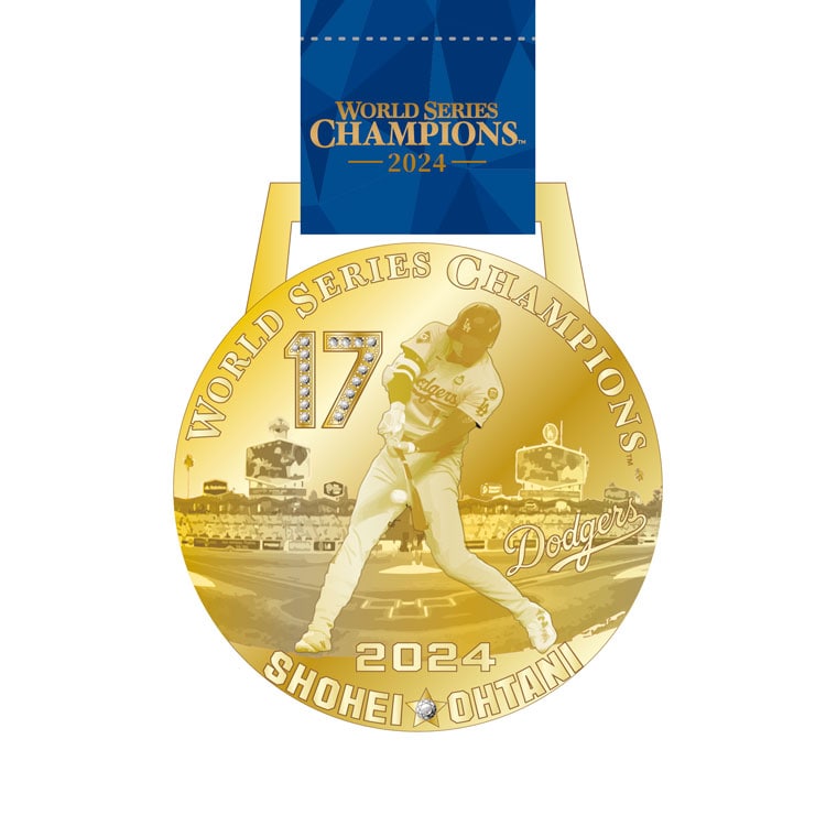 【大谷翔平選手 2024シーズン ワールドシリーズ優勝記念　SHOHEI OHTANI OFFICIAL「WORLD SERIES CHANPIONS K24 MEDAL DIAMOND JEWELRY」】