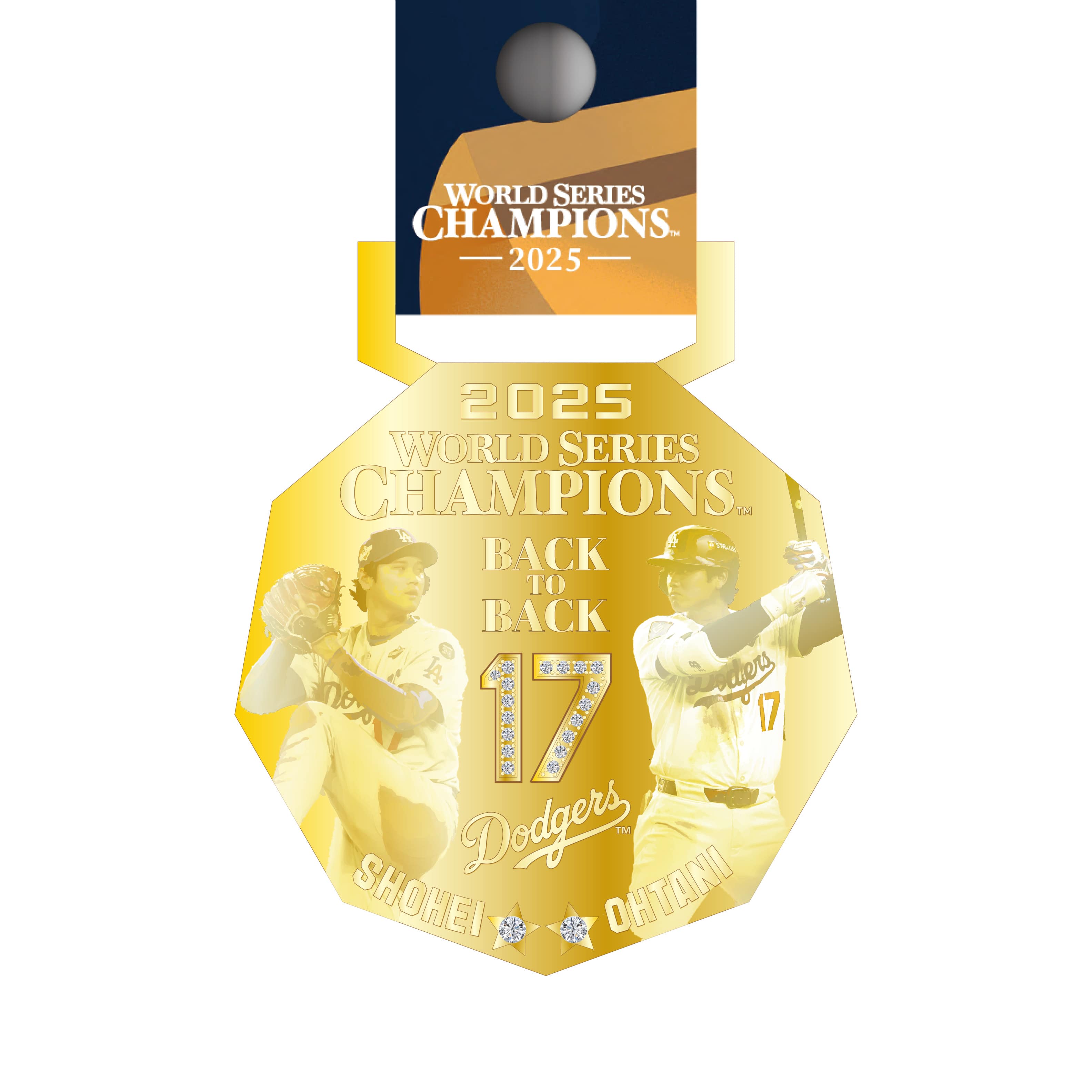 SHOHEI OHTANI OFFICIAL「BACK TO BACK WORLD SERIES CHAMPIONS K24 MEDAL DIAMOND JEWELRY」（2025）
