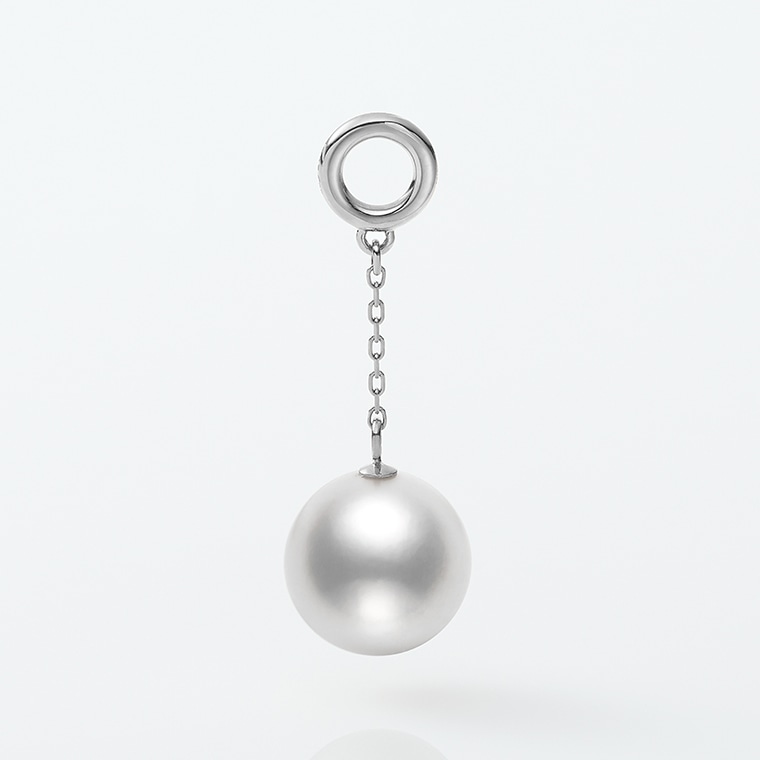 CM006/9W]Ptアコヤパール/チャーム