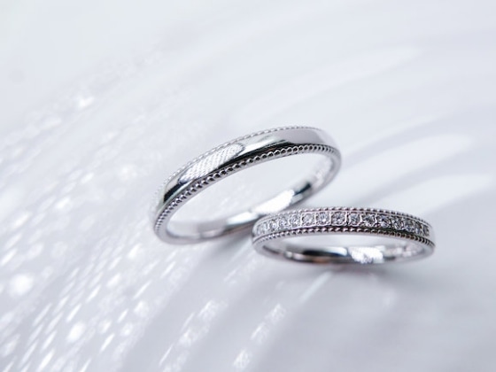 婚約指輪と結婚指輪「しずく」