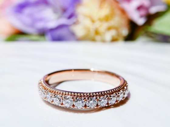 ミル打ちエタニティリング