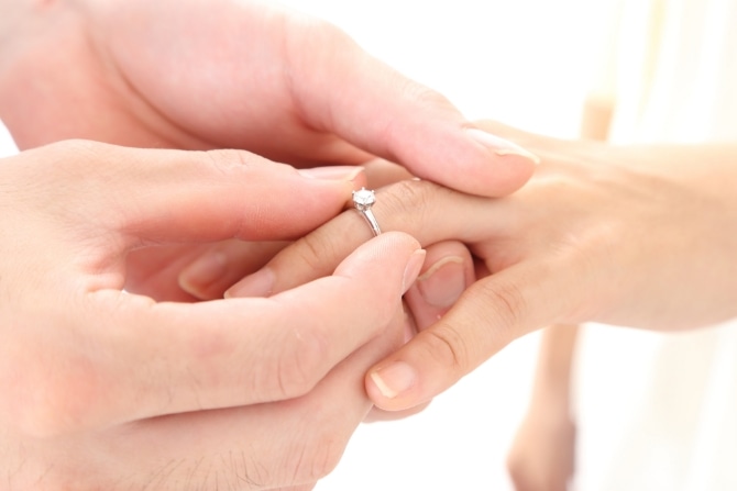 婚約指輪はいつ着ける？