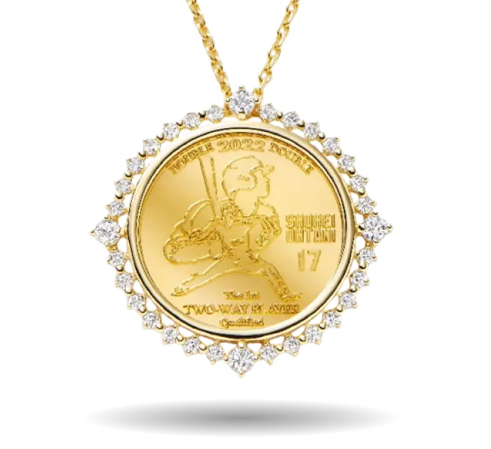 K24/18 COIN DIAMOND PENDANT